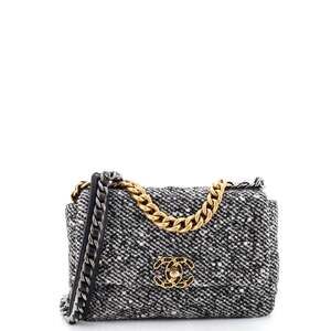Chanel 19 Flap Bag Quilted Wool Medium #242893C45B